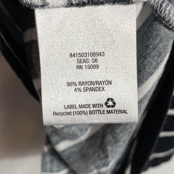 Covington Black and White Horizontal Stripe Top - Picture 4 of 5